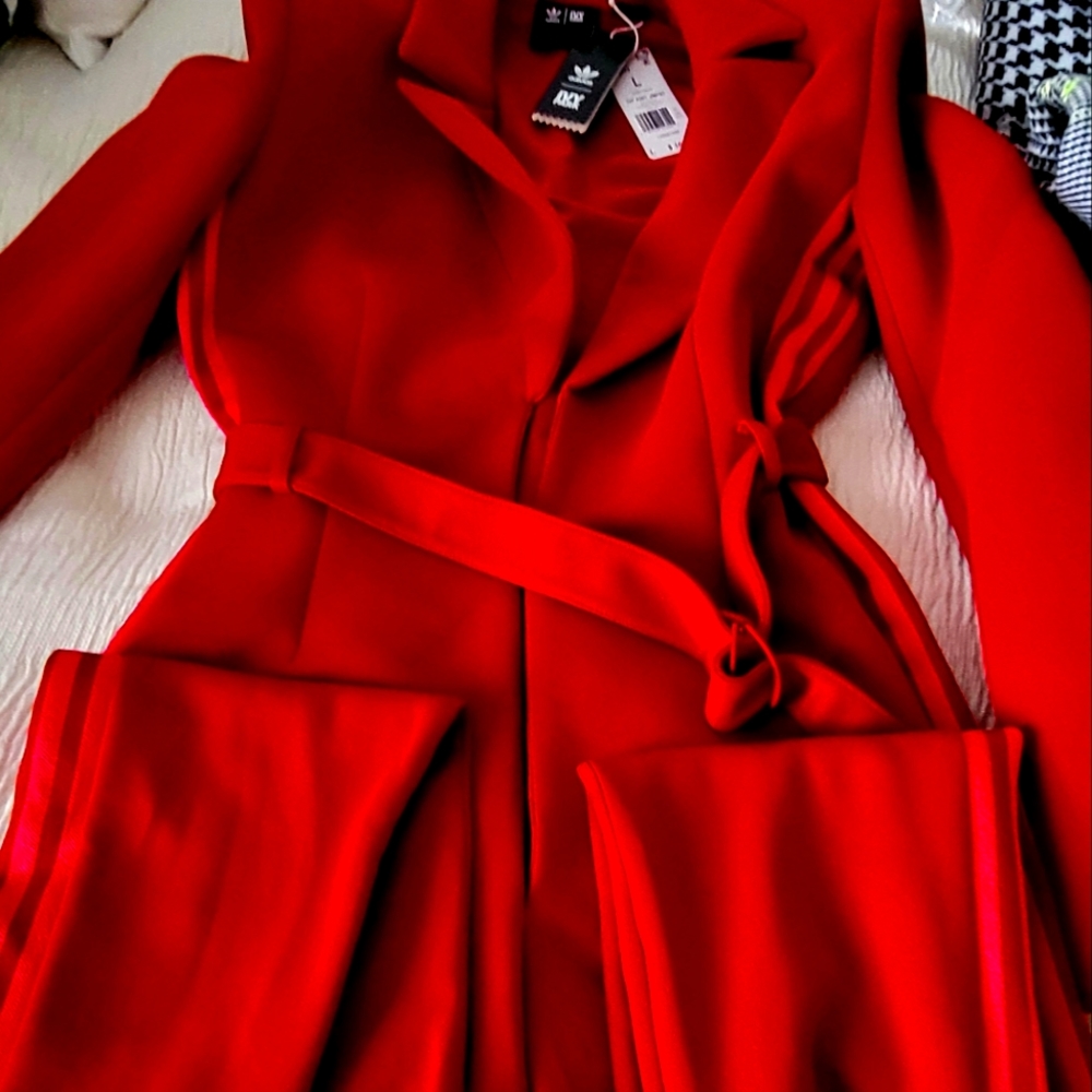 Ivy Park x Adidas Power jumpsuit Red + Pink L New w Tags